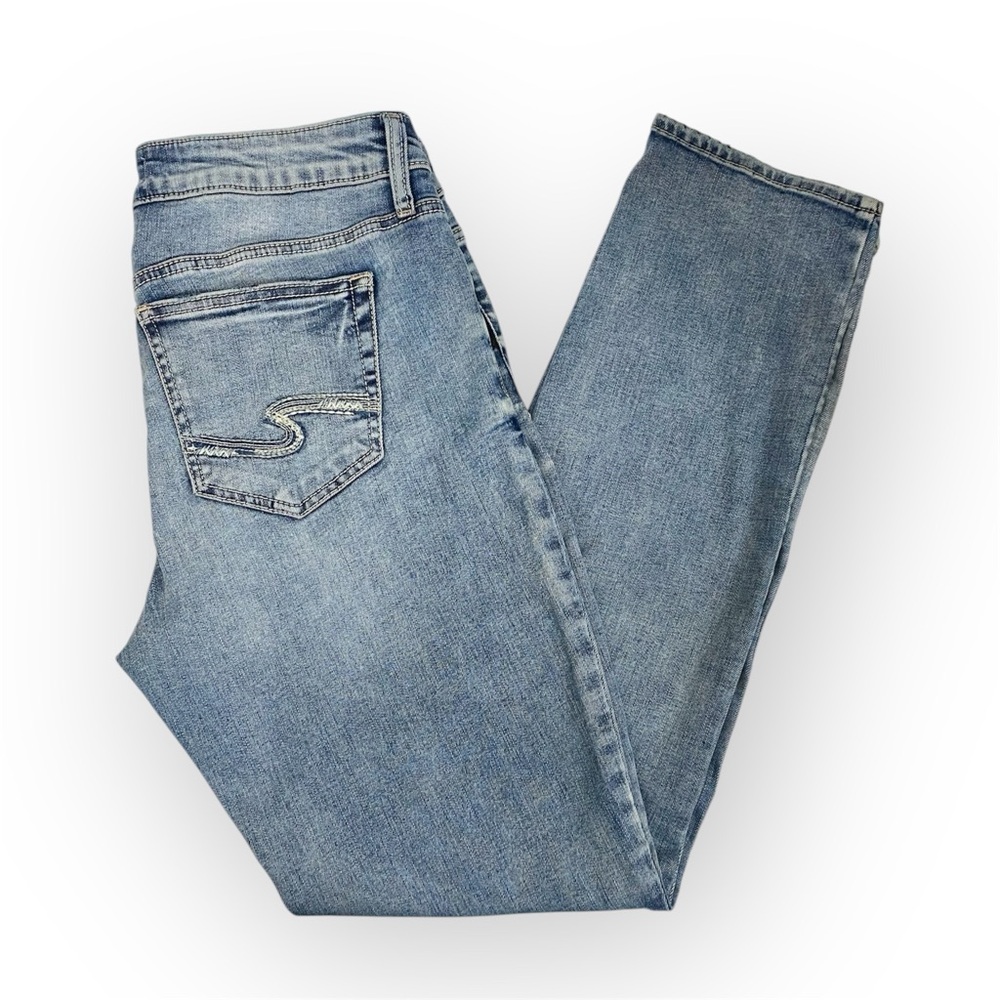 Silver Jeans Co. Women's Elyse Mid Rise Comfort Fit Straight Leg Jeans 30 x 31